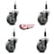 Service Caster 3.5'' Gray Poly Wheel Swivel 7/8'' Expanding Stem Caster Set, 4PK SCC-EX20S3514-PPUB-78-4 - alternate 3